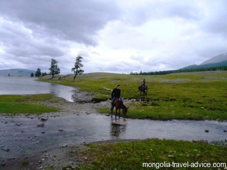 horse riding in western mongolia