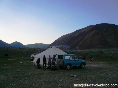 Ger camp Tavan Bogd western Mongolia