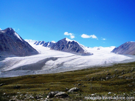 Glaciers Altai Mountains Tavan Bogd Park West Mongolia